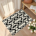 Latte&Fog 2x3 Entryway Rug, Small Modern Abstract Door Mat Samll Rug, Washable Kitchen Rug, Boho Non Slip Low Pile Carpet for Indoor Kitchen, Entry, Front Door and Bathroom - Beige