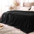 BEDELITE Fleece Blanket Black Full Blankets for Couch & Bed, Luxury Plush Cozy Fuzzy Blanket 84" x 90", Super Soft Warm Lightweight Throw Blanket for Travel Camping