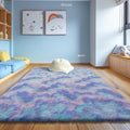 Shag Area Rug for Bedroom 5x8,Fluffy Area Rugs for Living Room,Soft Fuzzy Rug Non-Shedding Indoor Plush Carpet for Kids Bedroom Nursery Dorm Home Decor,Rainbow Purple