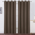 LEMOMO Chocolate Brown Thermal Blackout Curtains/52 x 84 Inch/Set of 2 Panels Room Darkening Curtains for Bedroom