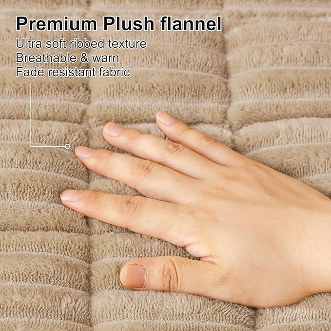 Smiry Couch Cover for Dogs Washable, Non Slip Fuzzy Pet Couch Covers for 3 Cushion Sofa Pet Friendly, Thick Soft Sofa Slipcovers Cushion Protector (Khaki, 27.6" x 59")