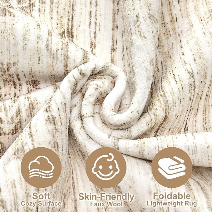 Nakagishi 7X9 Area Rug Living Room: Washable Boho Large Neutral Modern Soft Farmhouse Beige Rugs Stain Resistant Indoor Floor Non-Slip Carpet for Women Home Enthusiasts Aged 25-45 - Bedroom Room Decor