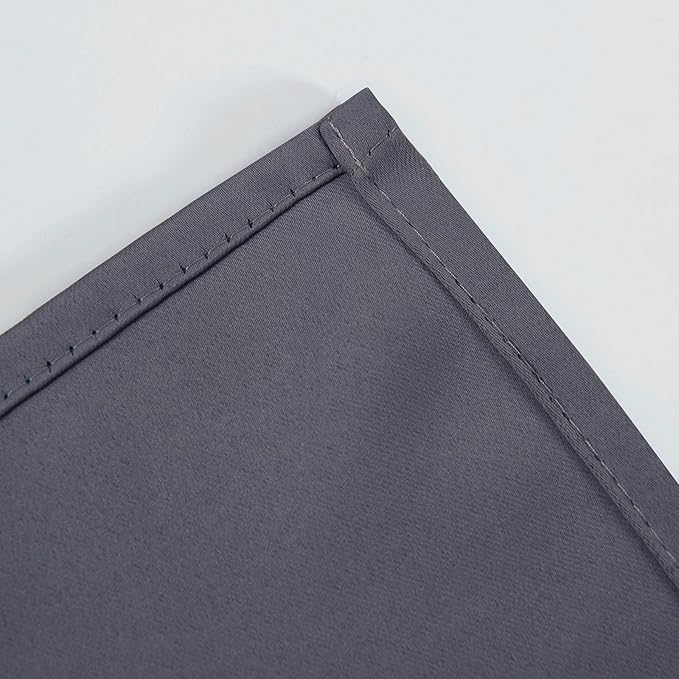 LEMOMO Blackout Curtains 40 x 63 inch/Grey Curtains Set of 2 Panels/Thermal Insulated Room Darkening Bedroom Curtains