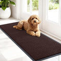 OLANLY Front Door Mat Indoor Outdoor Entrance, Waterproof Heavy Duty Doormat, Fade Resistant, Low Profile, Easy Clean Patio Porch Welcome Floor Mats for Entry, 47x17, Brown