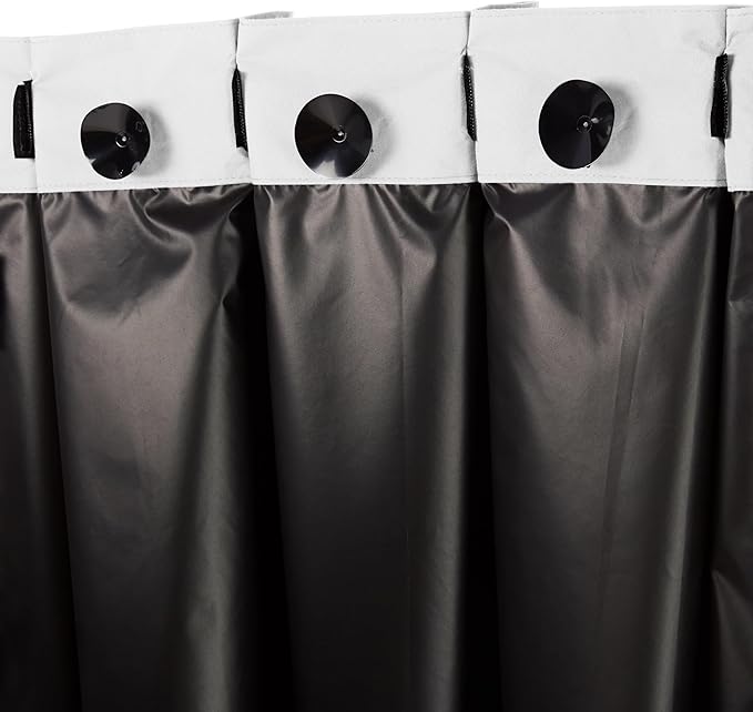 Amazon Basics Portable Blackout Curtain Shade with Suction Cups, Noise Reducing, Energy Saving, 50"W x 78"L, White, 2-Pack