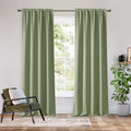 RYB HOME Bedroom Blackout Curtains 80 inches Long, 100% Blackout Thermal Insulated Noise Reducing Curtains for Living Room Nursury, 42 inches Wide by 80 inches Long, Sage Green
