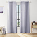 Nanspring Lavender Purple Linen Curtains 84 Inch Length 2 Panels Set for Living Room Boho Decor Light Filtering Semi Sheer Curtain Back Tab Modern Luxury Drapes for Bedroom Office 52x84