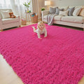 Rugs for Living Room 6x9, Alfombras para Salas Shag Large Plush Soft Area Rug, Shaggy Carpets for Bedroom, Kids Boys Girls Home Decor Aesthetic(Hot Pink, 6 x 9)