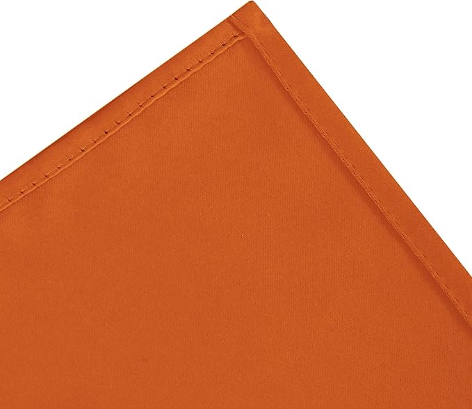 LEMOMO Orange Thermal Blackout Curtains/52 x 72 Inch/Set of 2 Panels Room Darkening Curtains for Bedroom