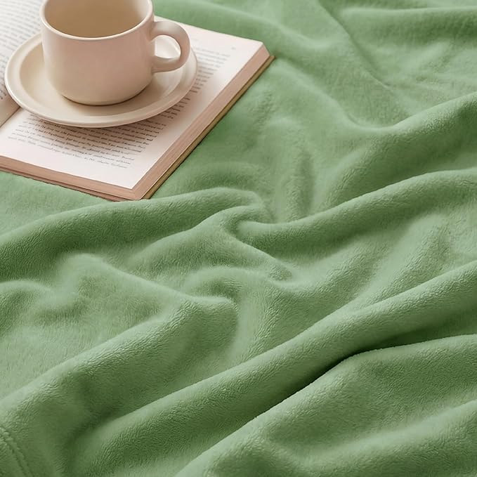 Bedsure GentleSoft Green Fleece Blankets King Size - Bed Blanket Soft Lightweight Plush Cozy Fuzzy Luxury Microfiber, Emerald, 108x90 inches