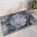 HEBE Washable Area Rug - 2'x3' Non Slip Soft Distressed Medallion Bedroom Boho Living Room Accent Throw Vintage Entry Floor Carpet for Dining Room Bathroom Entryway