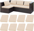 Patio Cushion Covers Outdoor Cushion Covers,Super Elastic Cushion Covers Replacement, Suitable for Outdoor Sofa Patio Couch Cover Replacement (8Pcs,Beige,Cover Only)