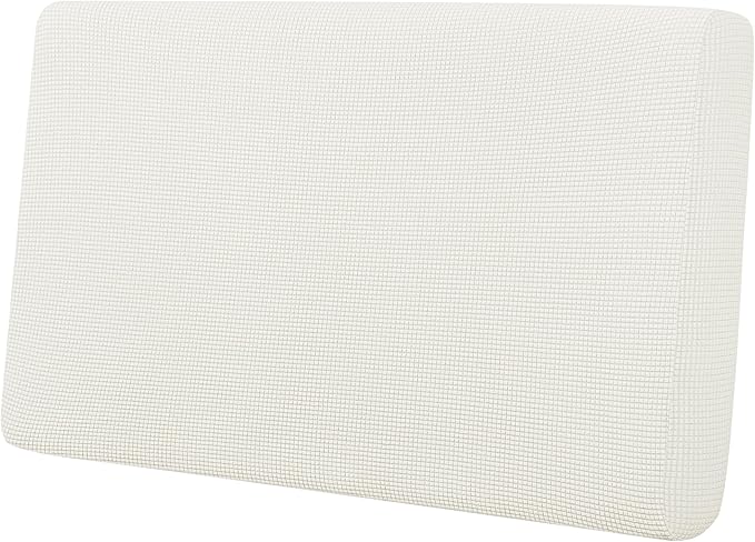 Easy-Going Stretch Loveseat Cushion Cover Sofa Cushion Furniture Protector Sofa Seat Sofa Slipcover Sofa Cover Soft Flexibility with Elastic Bottom(Loveseat Cushion, Cream)