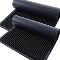 OLANLY Front Door Mat Indoor Outdoor Entrance, 2-Pack 59 x 23 Inch, Waterproof Heavy Duty Doormat, Fade Resistant, Low Profile, Easy Clean Patio Porch Welcome Floor Mats for Entry, Black