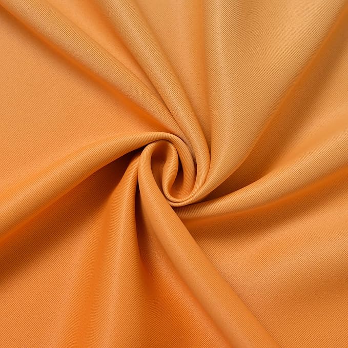 Yakamok Orange and Blue Blackout Curtains, Ombre Full Room Darkening Window Curtains for Living Room,Grommet Thermal Insulated Drapes,Light Blocking Curtains for Girls Bedroom,52x54 Inch, 2 Panels