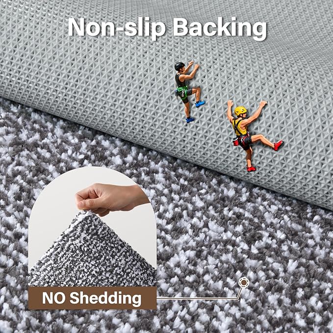 70x24 Long Bathroom Rugs Washable Non Slip, Grey Bath Mat for Bathroom Floor Tub, Soft Absorbent Quick Dry Mats for Shower,Bathtub,Home Decor