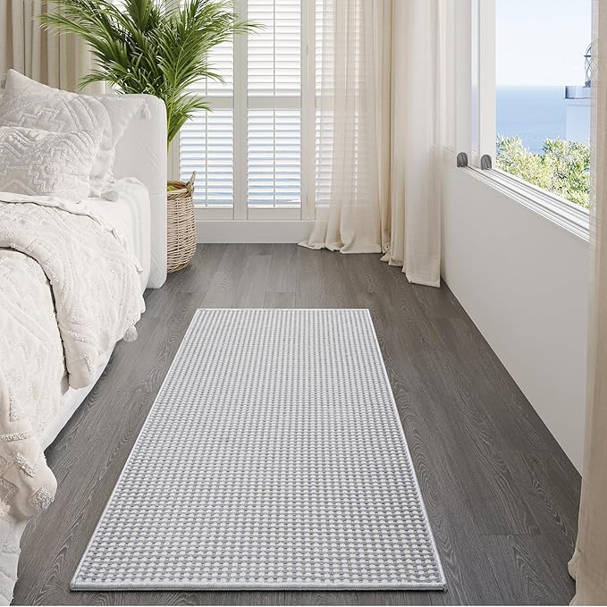 YDKGL Boho 2x5 ft Hallway Runners Rug Washable Long Woven Kitchen Runner Mat Rugs Non Slip, Soft Entryway Laundry Hall Runner Floor Carpet for Indoor Backdoor Bedroom Kitchen Living Room, Gray
