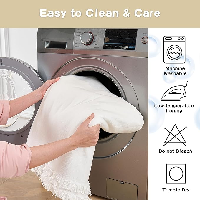 MYSKY HOME Couch Cover for Dogs Washable Couch Covers Couch Covers for Sofa Couch Cover 2 Cushion Sofa Non Slip Dogs Furniture Protector with Tassels Chenille Sofa Covers for Pets, 71"x102", White
