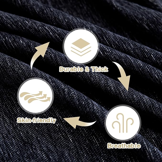 MYSKY HOME Oversized Couch Cover Sofa Covers Couch Covers for 3 Cushion Couch Sofa Pet Friendly L Shaped Couch Cover Sectional Couch Covers Non Slip Furniture Protector for Kids, 91"x150", Navy Blue