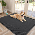 OLANLY Front Door Mat Indoor Outdoor Entrance, Waterproof Heavy Duty Doormat, Fade Resistant, Low Profile, Easy Clean Patio Porch Welcome Floor Mats for Entry, 47x34, Charcoal Grey