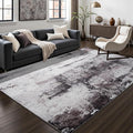 Toneed Abstract Area Rug 6x9 Modern Washable Rug Soft Non Slip Rug Low Pile for Bedroom Living Room Dining Room Coffee Brown