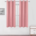 LEMOMO Pink Blackout Curtains 40 x 63 Inch Length/Set of 2 Curtain Panels/Thermal Insulated Room Darkening Blackout Curtains for Bedroom