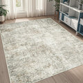 5x8 Area Rugs for Living Room Rug Washable: Abstract Rug for Dining Room Bedroom Carpet Non Slip 5 by 8 Indoor Modern Nursery Home Office Beige Brown