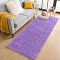 OLANLY 2x6 Machine Washable Runner Rugs for Hallway, Soft Fluffy Shaggy Bedside Rugs for Bedroom, Living Room, Indoor Floor Carpet for Kids Girls and Boys, Nursery Rooms, Home Decor Aesthetic, Purple