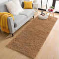 OLANLY 2x6 Machine Washable Runner Rugs for Hallway, Soft Fluffy Shaggy Bedside Rugs for Bedroom, Living Room, Indoor Floor Carpet for Kids Girls and Boys, Nursery Rooms, Home Decor Aesthetic, Khaki