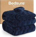 Bedsure GentleSoft King Size Blanket for Bed - Super Soft Cozy Blankets for Kids Girls, Large Fuzzy Fleece Throw for Bedroom Decor, Navy,108x90 Inches