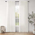 Nanspring Neutral Linen Curtains 84 Inch Length 2 Panels Set for Living Room Light Filtering Semi Sheer Curtain Back Tab and Rod Pocket Luxury Modern Farmhouse Coastal Decor Drapes for Bedroom 52x84
