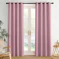 NICETOWN Room Darkening Draperies Curtains Panels, 2 Panels Rouge Pink W52 x L84