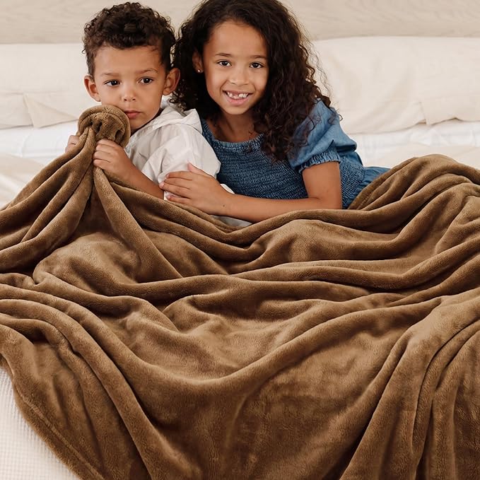 Bedsure GentleSoft Orange Throw Blanket for Couch - 300GSM Soft Cozy Fleece Blankets for Home Decor Gifts, 50x60 Inches