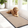 OLANLY Front Door Mat Indoor Outdoor Entrance, Waterproof Heavy Duty Doormat, Fade Resistant, Low Profile, Easy Clean Patio Porch Welcome Floor Mats for Entry, 47x17, Beige