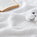 Bedsure 100% Cotton Muslin Blanket King Size for Bed - 4-Layer Breathable and Lightweight Thin Soft Summer Gauze Muslin Blanket for Adults, White, 108x90 Inches