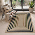 Lahome Enfys Modern Geometric Easy Jute Entryway Rug, 3x5 Washable Farmhouse Kitchen Rugs for Bedroom, Contemporary Non Slip Non Shedding Woven Carpet for Living Room