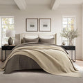 EVERGRACEHOME Chunky Chenille Knit Throw Blanket for Couch, Soft Luxurious Oversized King Moss Stitch Blanket for Bed, Large Cozy Farmhouse Knitted Throw for Sofa, Sand Dune, 92" x 108"