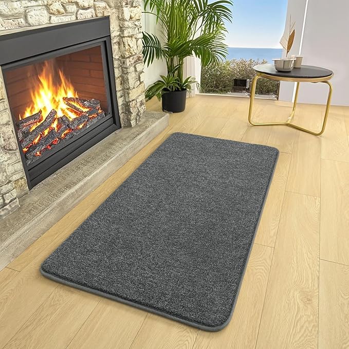 AROGAN Washable 2x4 Runner Rug for Hallway, Long Runner Rugs wtih Soft Memory Foam for Bedroom, Non Slip Backing Carpet Runners for Hallways, Kitchen, Bathroom, Entryway Home Decor, Black and White