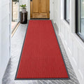 OLANLY Front Door Mat Indoor Outdoor Entrance, Waterproof Heavy Duty Doormat, Fade Resistant, Low Profile, Easy Clean Patio Porch Welcome Floor Mats for Entry, 71x30, Red
