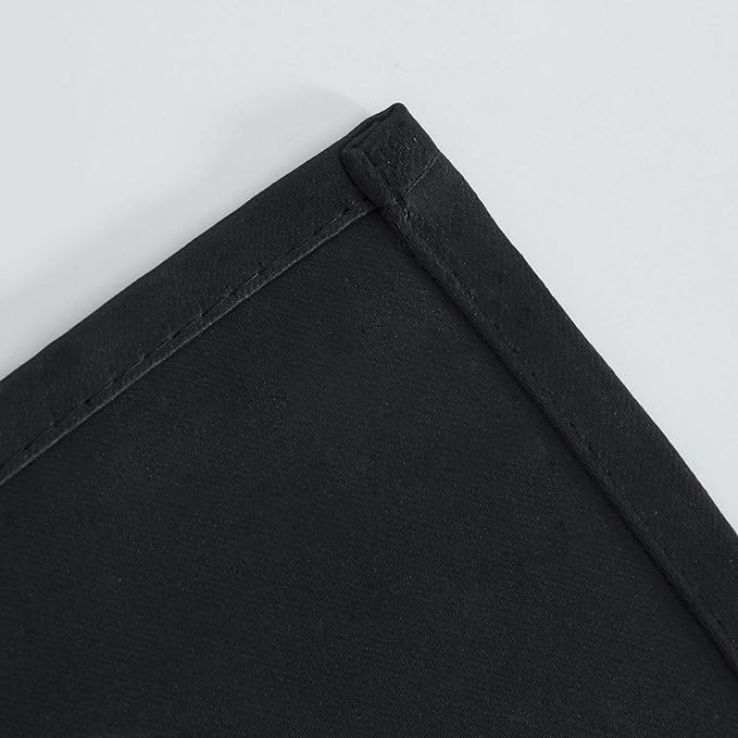 LEMOMO Blackout Curtains 66 x 84 inch/Black Curtains Set of 2 Panels/Thermal Insulated Room Darkening Bedroom Curtains