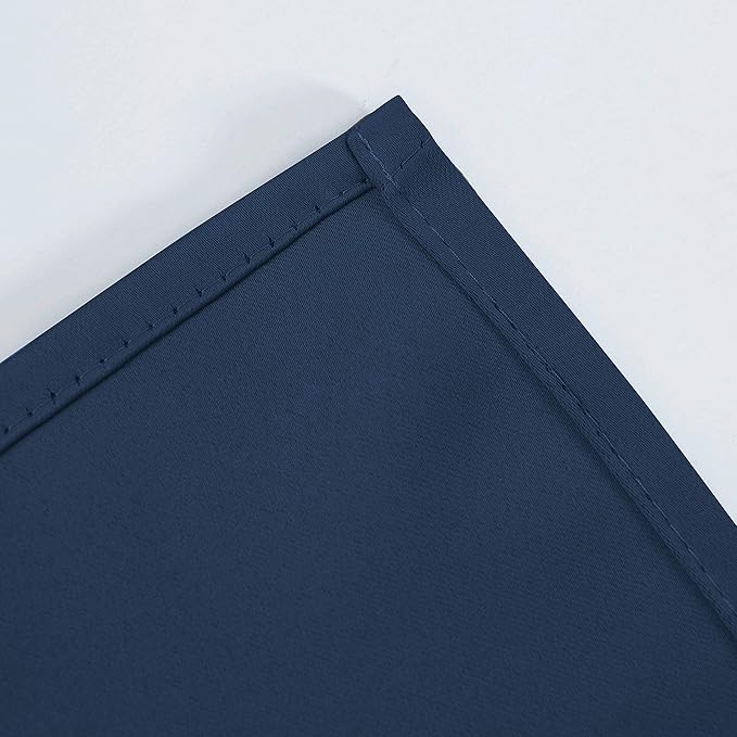 LEMOMO Navy Blue Thermal Blackout Curtains/52 x 54 Inch/Set of 2 Panels Room Darkening Curtains for Bedroom