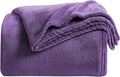 KMUSET Super Soft Throw Blanket Premium Silky Flannel Fleece Throw Size Purple Microfiber Lightweight Blanket All Season Use