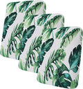 hyha Printed Couch Cushion Covers, Floral Sofa Covers Washable for 3 Cushion Couch, Stretch Pattern Outdoor Cushion Covers for Patio Furniture with Elastic Bottom(3 Packs, Monstera Deliciosa)