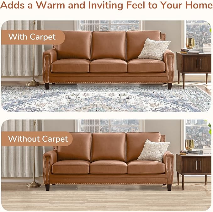 OPPODREAM Soft Throw Rugs 2x3, Small Washable Entryway Rugs 2 x 3 with Non Slip Backing, Low-Pile Faux Cashmere 2 x 3 Carpet, Purple & Green & Cream
