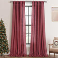 Burgundy Curtains for Living Room Back Tab Modern Farmhouse Semi Sheer Burgundy Curtains 90 inches Long 2 Panels Set Muted Neutral Window Curtain for Dining Room Bedroom 52x90