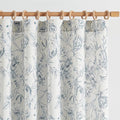jinchan Floral Curtains 84 Inches Long Blue Flower Linen Farmhouse Curtain for Living Room French Country Vintage Curtain Rod Pocket Curtains Set 2 Panels Blue Floral Printed