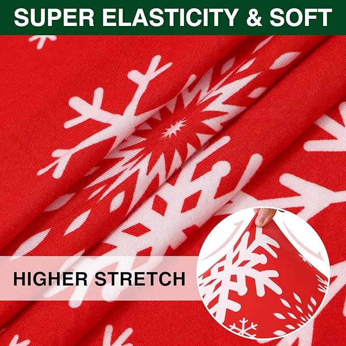 Smiry Printed Couch Cushion Covers, Stretch Soft Couch Covers for Sofa, Washable Non-Slip Sofa Slipcover Furniture Protector for Indoor and Outdoor (Medium,Red with White)