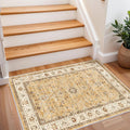 Washable Hallway Runner Rug 2x3 - Runner Rug Kitchen Rugs and Mats Non Skid Washable Waterproof Carpet Runner for Living Room Bedroom Bathroom (Gold, 2X3)