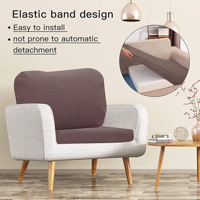 Outdoor Cushion Covers Set,12PCS Patio Furniture Couch Seat Slipcovers, Replacement for Sofa Sectional Chair(Cover，Only)