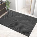 HIYARD Sturdy Front Door Mat, Absorbent Muddy Dirt Resist Welcome Door Mats Outdoor Indoor, Stain and Fade Resistant, Non-Slip Backing Entry Mat Low Profile Doormat for Entryway, 72×24, Grey